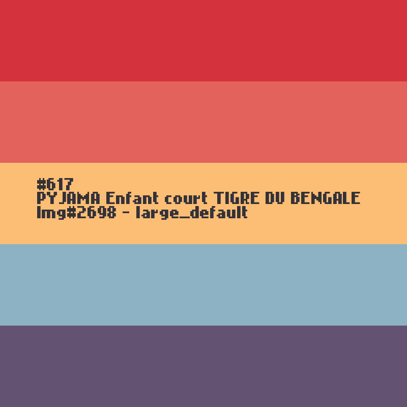 PYJAMA Enfant court Tigre du Bengale