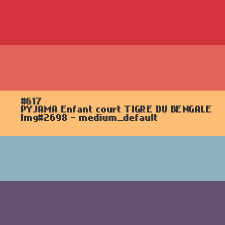 PYJAMA Enfant court Tigre du Bengale