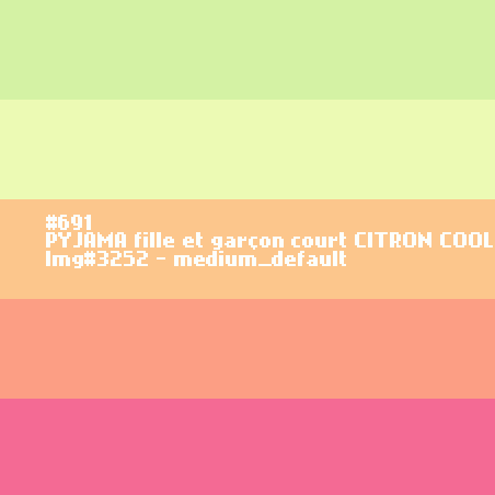 PYJAMA fille et garçon court COOL