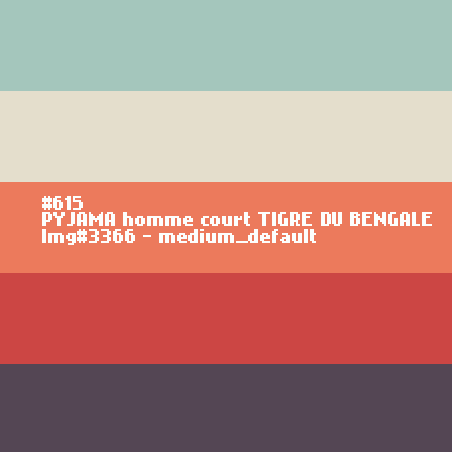 PYJAMA homme court Tigre du Bengale