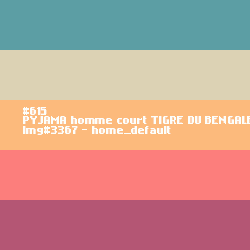 PYJAMA homme court Tigre du Bengale