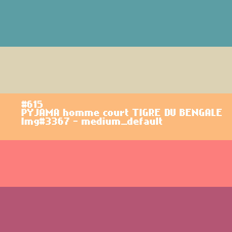 PYJAMA homme court Tigre du Bengale