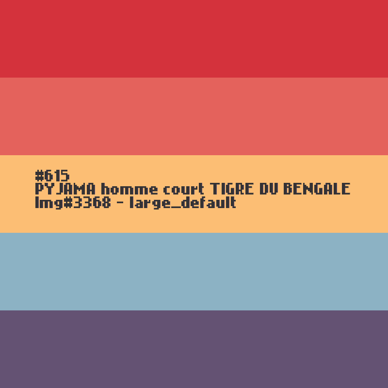 PYJAMA homme court Tigre du Bengale