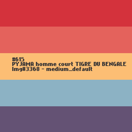 PYJAMA homme court Tigre du Bengale