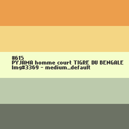 PYJAMA homme court Tigre du Bengale
