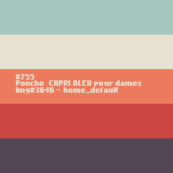 Poncho  Bleu Capri pour dames