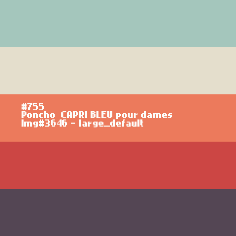 Poncho  Bleu Capri pour dames