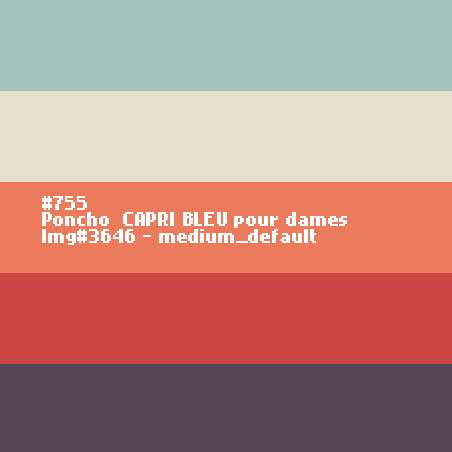 Poncho  Bleu Capri pour dames