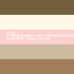 PYJAMA homme court REBONDISSEMENTS