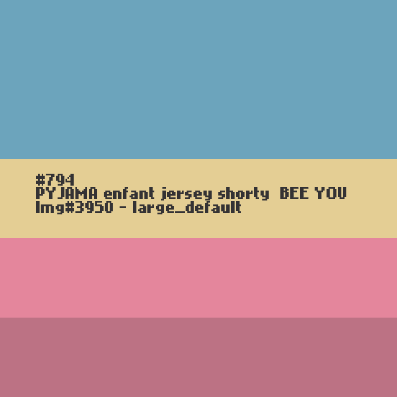 PYJAMA enfant jersey shorty  BEE YOU