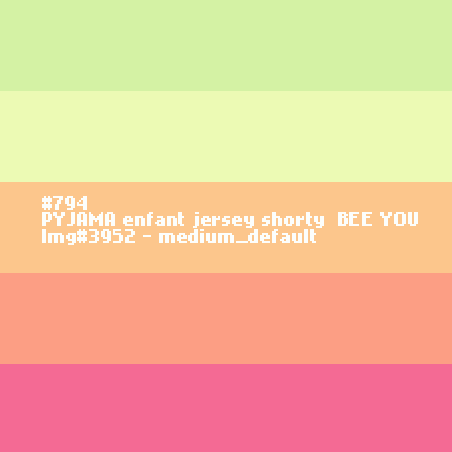 PYJAMA enfant jersey shorty  BEE YOU