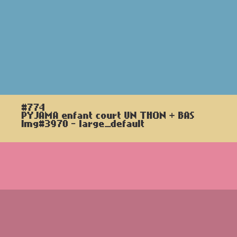 PYJAMA enfant court UN THON + BAS