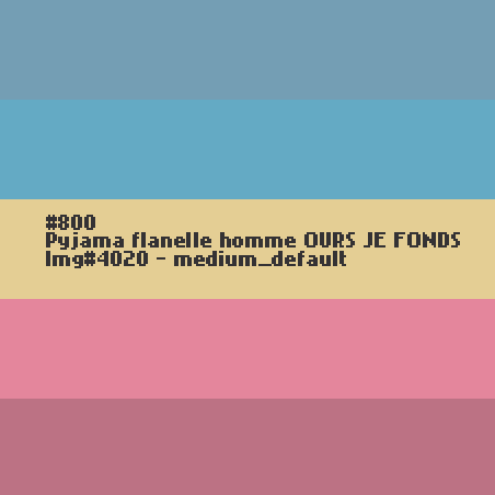 Pyjama flanelle homme OURS Je Fonds