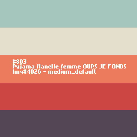 Pyjama flanelle femme OURS Je Fonds