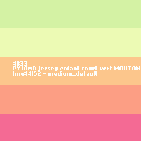 PYJAMA enfant court vert MOUTON