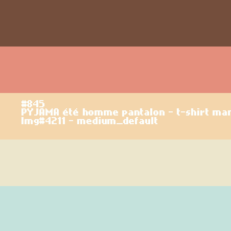 Lange zomerpyjama voor heren t-shirt met  korte mouw PERZIK.