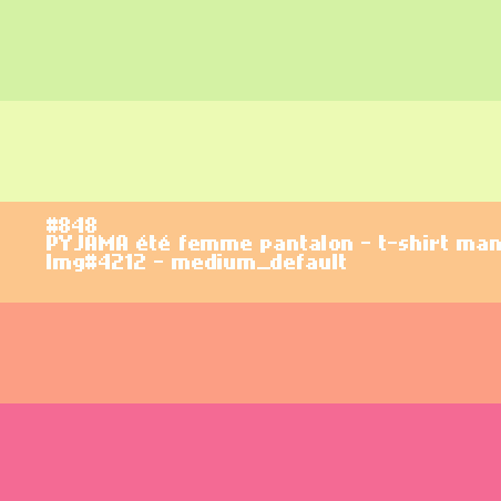 Lange zomerpyjama voor vrouw t-shirt met  korte mouw PERZIK.