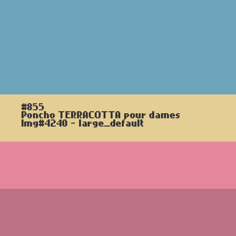 Poncho TERRACOTTA pour dames