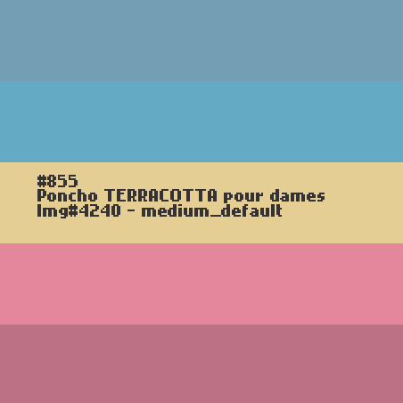 Poncho TERRACOTTA pour dames