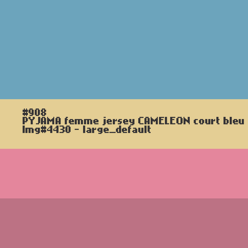 PYJAMA femme jersey CAMELEON court