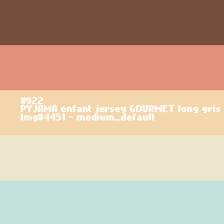 Lange grijze kinderpyjama 'GOURMET' in jersey