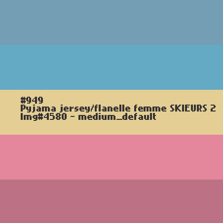 Jersey/flanellen pyjama voor dames SKIERS 2