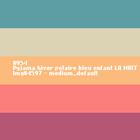 Pyjama hiver polaire bleu enfant LA NUIT TOMBE